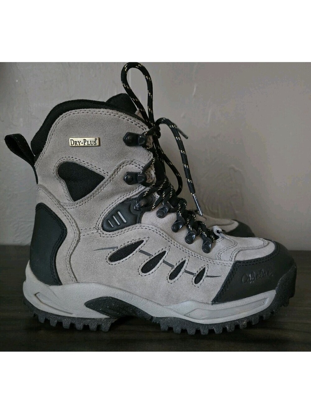 Cabela’s 83-0534 Gray Thinsulate Dry Plus Suede Hiking Ankle Boots Womens 8D